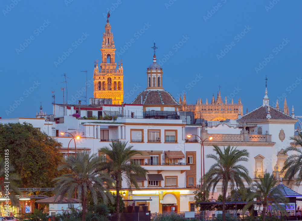 Seville. View of the Cathedral in the early morning.