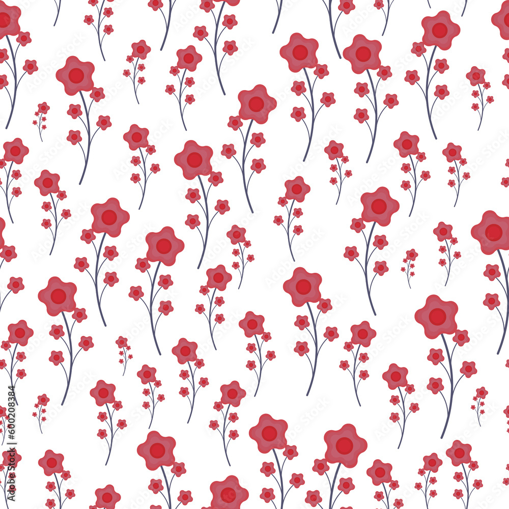Daisy flower vector pattern Illusration floral background