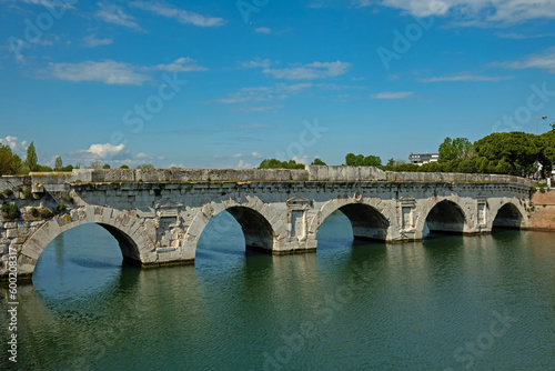 old roman Tiberius bridge in Rimini © Diana