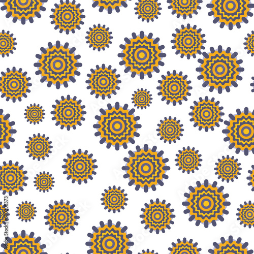 Daisy flower vector pattern Illusration floral background