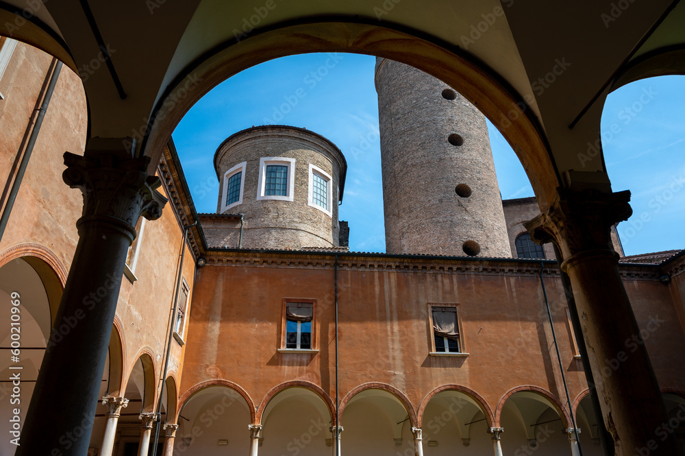Italy, May 07, 2023: architectural beauties in the historic center of Ravenna