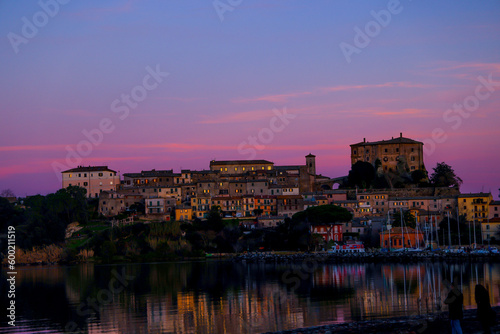 Capodimonte - Italy. A little old town on Bolsena lake with beach and a water front. Province of Viterbo, Lazio region