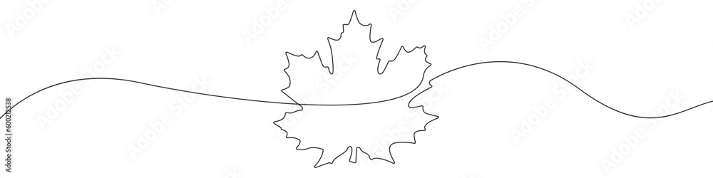 Maple leaf sign line continuous drawing vector. One line Maple leaf vector background. Maple leaf icon. Continuous outline of Maple leaf. Linear Canada design. Maple leaf sign line continuous drawing vector. One line Maple leaf vector background. Maple leaf icon. Continuous outline of Maple leaf. Linear Canada design.