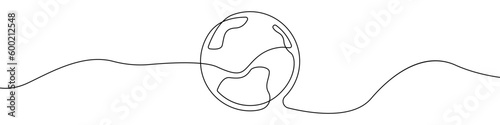 Globe, planet earth sign line continuous drawing vector. One line Globe, planet earth vector background. Globe, planet earth icon. Continuous outline of Globe, planet earth. Linear Globes, planets ear