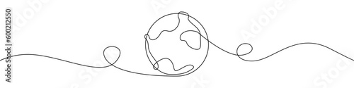 Globe, planet earth sign line continuous drawing vector. One line Globe, planet earth vector background. Globe, planet earth icon. Continuous outline of Globe, planet earth. Linear Globes, planets ear