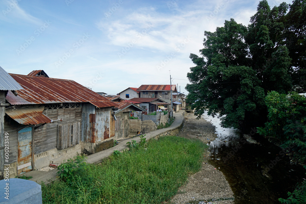 poor man squatter on bohol island in the philippines