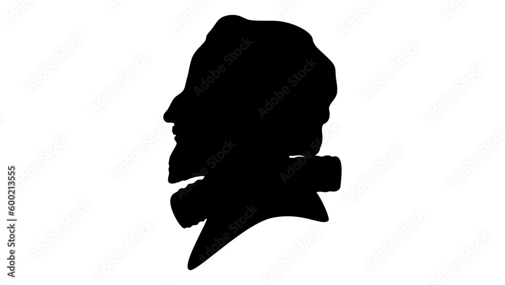 Miguel de Cervantes silhouette