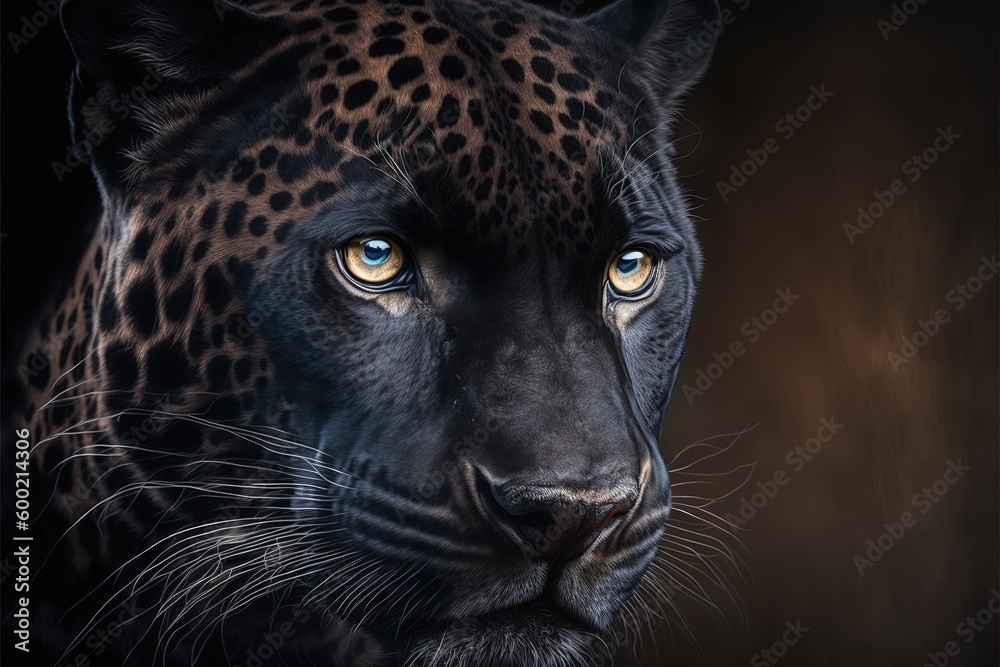 portrait of a leopard, generative ai portrait of a leopard, generative ai
