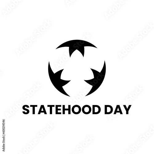 logo statehood day for even vector simple and  humble team