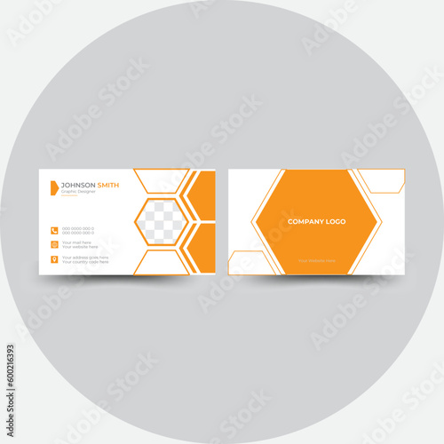 Business card design template,Double-sided creative business card template. Vector illustration, Modern Business Card horizontal simple clean template vector design Creative and Clean Business Card