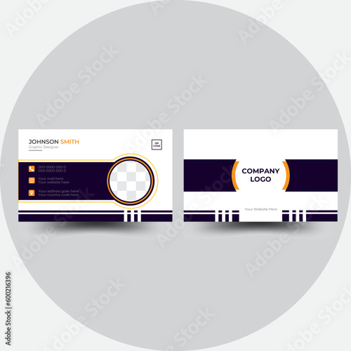 Business card design template, Double-sided creative business card template. Vector illustration, Modern Business Card, horizontal simple clean template vector design, Creative and Clean Business Card