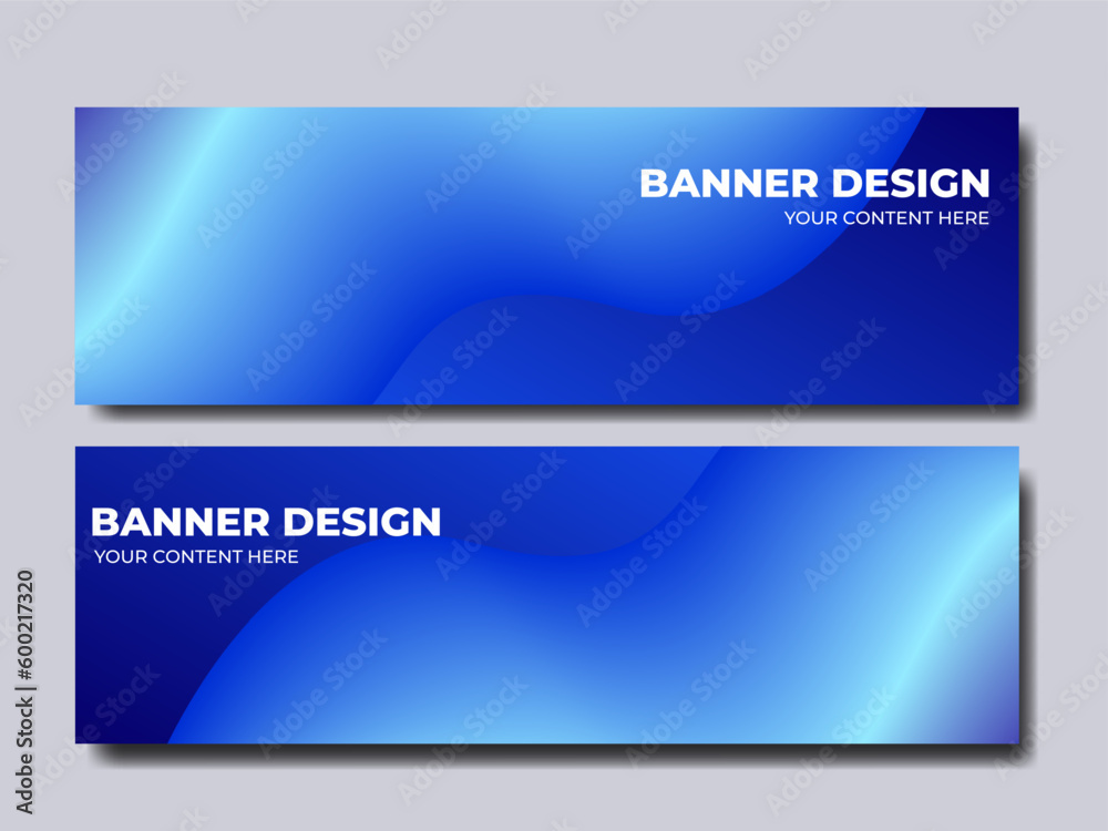 Luxury and modern banner design with blue gradient color Luxury and modern banner design with blue gradient color