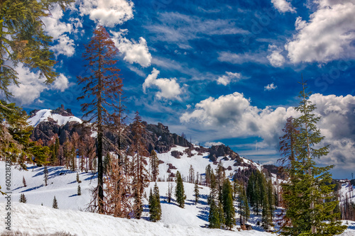 Spring snow in Lassen Volcanic National Park