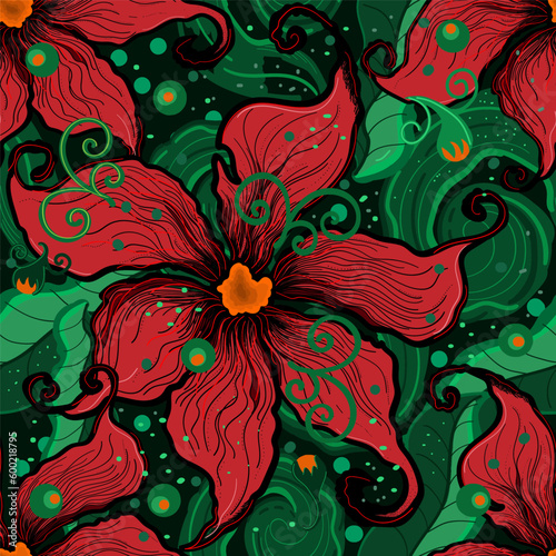 seamless vector wallpaper with delicate bright flowers. can be used for printing paper, fabric of any shape. bright background image