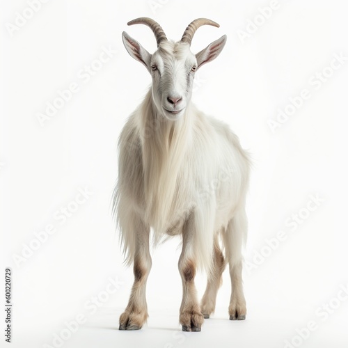 goat on a white background generative AI