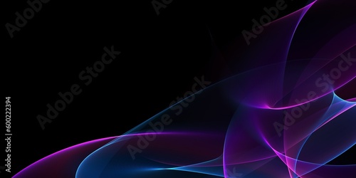 Abstract colorful wave dark background