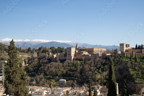 ancient arabic fortress Alhambra  Granada  Spain