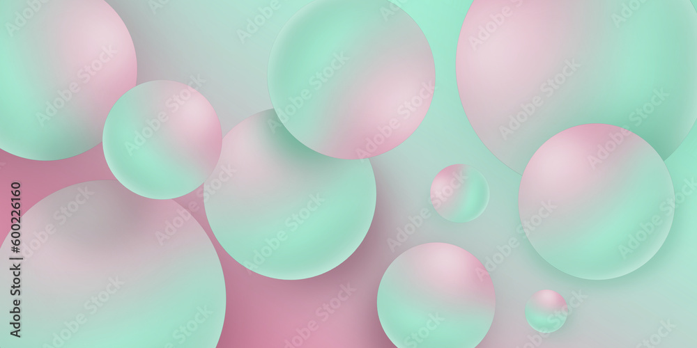 abstract 3D background with colorful balloons
