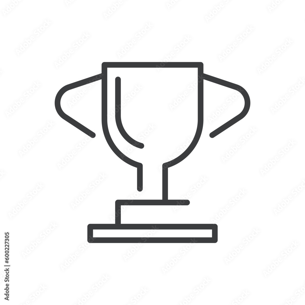 Trophy, Competition Prize Isolated Vector Icon