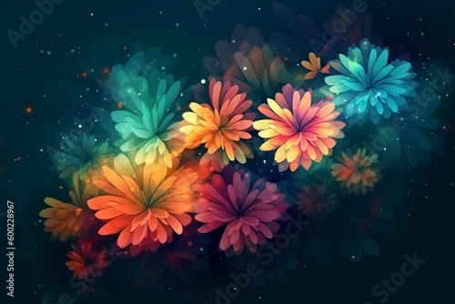 lay bloom blossom leaf flower floral plant nature beautiful spring background. Generative AI.