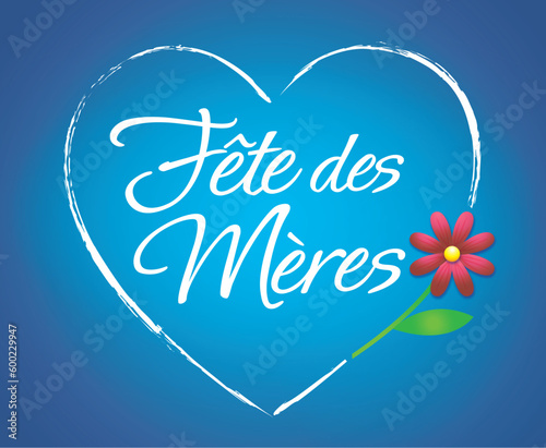 BONNE FETE DES MERES CARTE 2 – illustration vectorielle