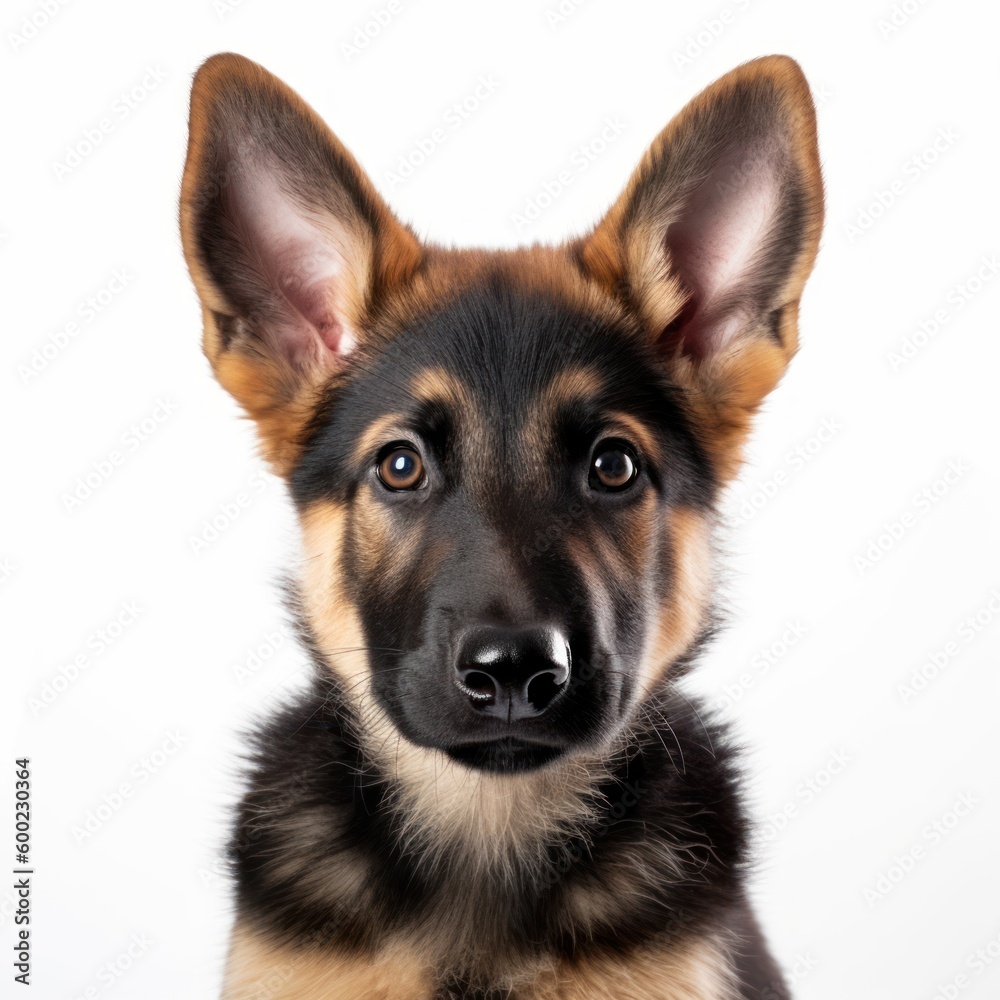 Baby German Shepherd Breed Puppy Dog Portrait Close Up Generative AI Baby German Shepherd Breed Puppy Dog Portrait Close Up Generative AI