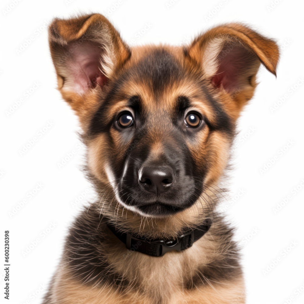 Baby German Shepherd Breed Puppy Dog Portrait Close Up Generative AI Baby German Shepherd Breed Puppy Dog Portrait Close Up Generative AI