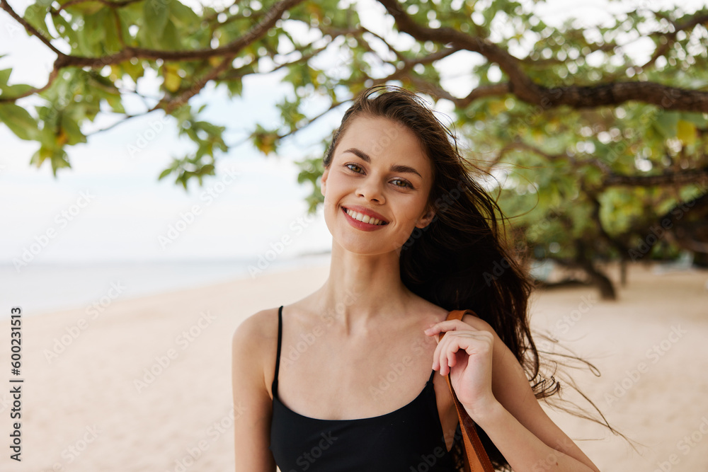 nature woman ocean sand beach young smile leisure sea summer vacation nature woman ocean sand beach young smile leisure sea summer vacation