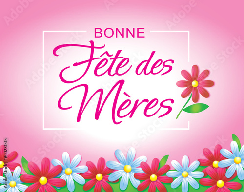 BONNE FETE DES MERES CARTE 4 – illustration vectorielle