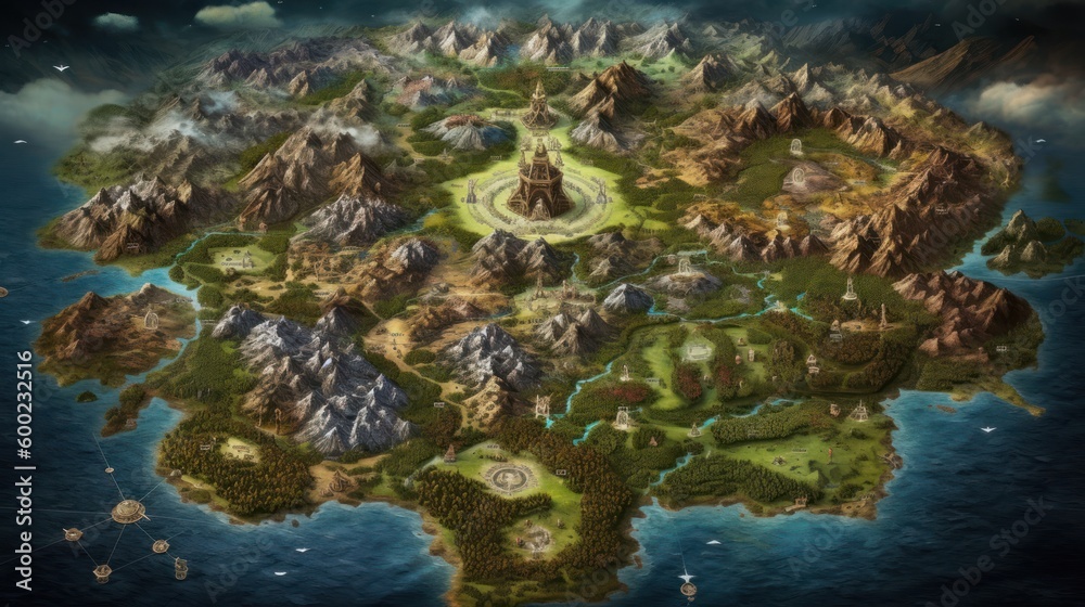 RPG Game World Map RPG Game World Map