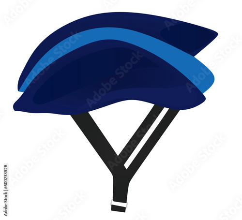 Blue bike helmet. vector illustration