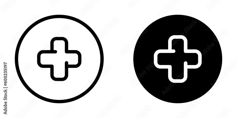 Obraz premium Plus icon. sign for mobile concept and web design. vector illustration