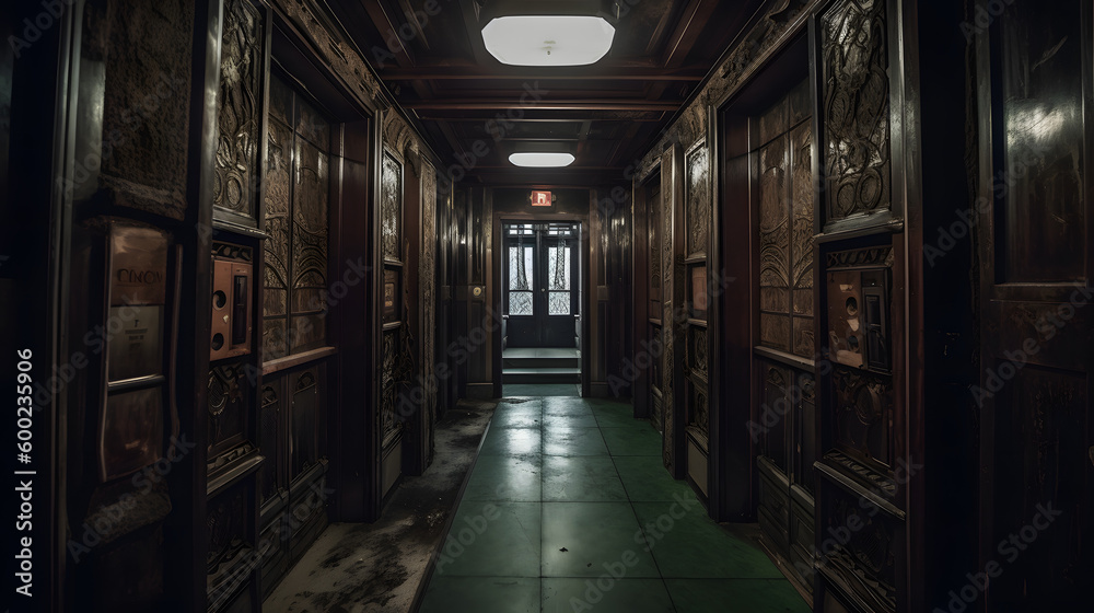 The Haunted Elevator: A Terrifying Ride Through an Old, Creaky Building, generative AI