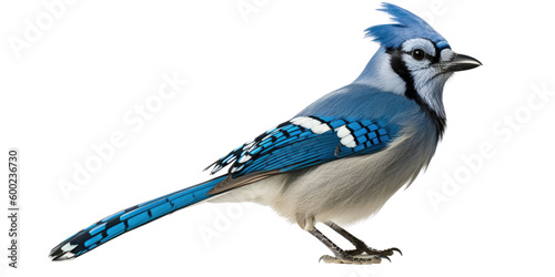 Canvas Print blue jay isolated on a transparent background, generative ai