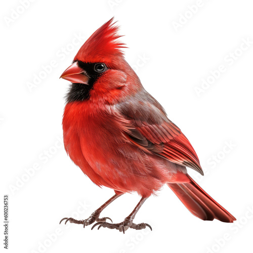 Tableau sur toile cardinal isolated on a transparent background, generative ai