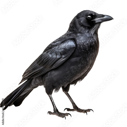 Slika na platnu crow isolated on a transparent background, generative ai