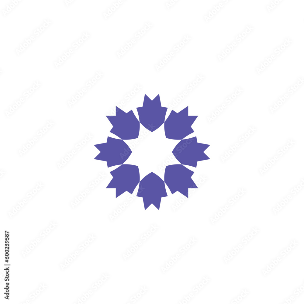 Vector icon simple logo with pointed corners Vector icon simple logo with pointed corners
