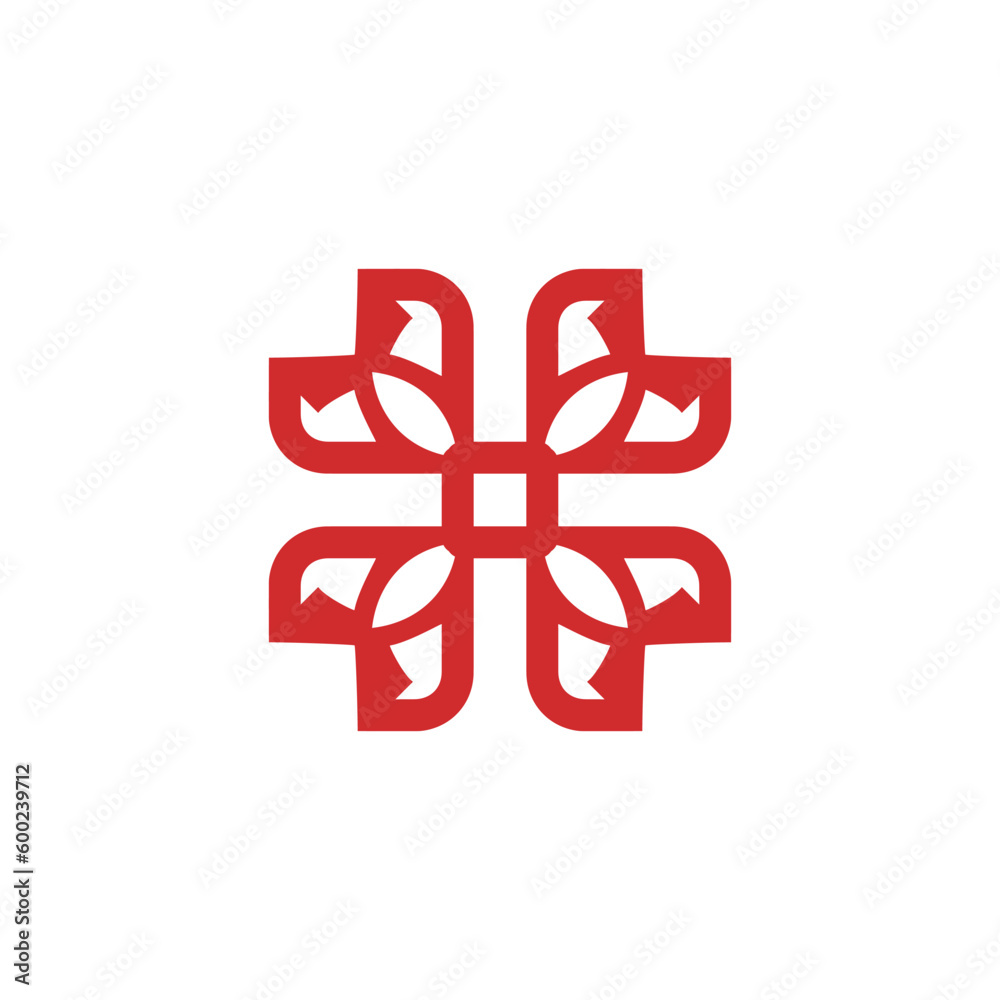 Vector icon simple logo with pointed corners Vector icon simple logo with pointed corners