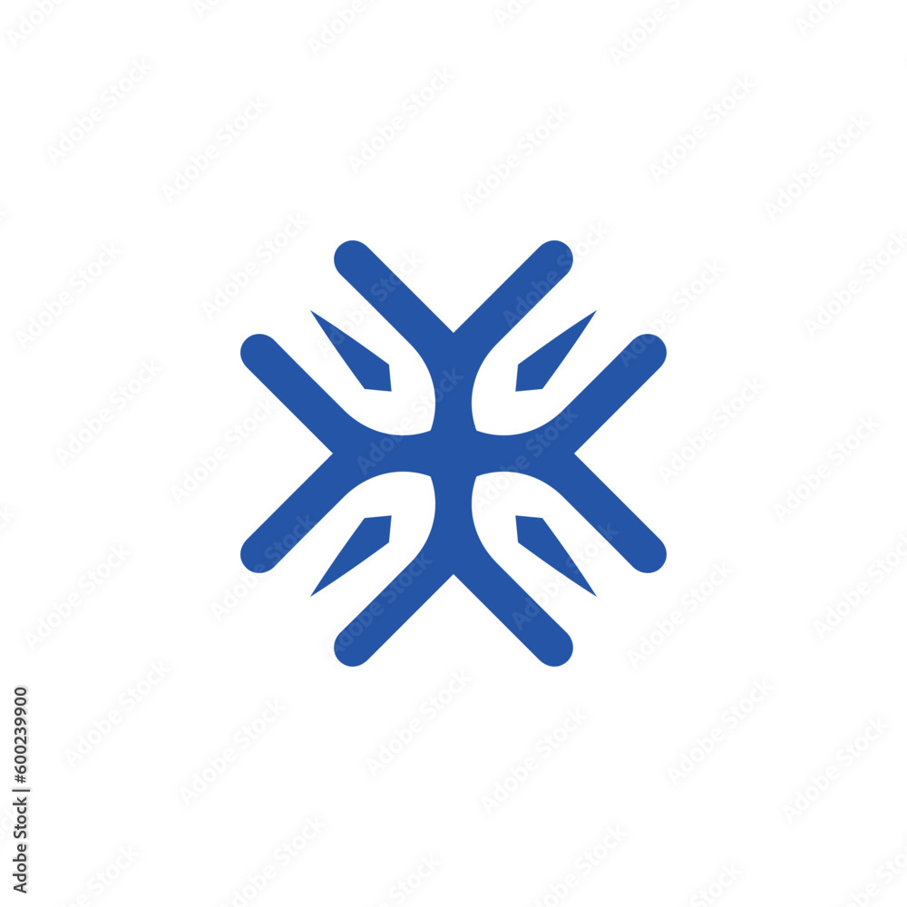 Vector icon simple logo with pointed corners Vector icon simple logo with pointed corners