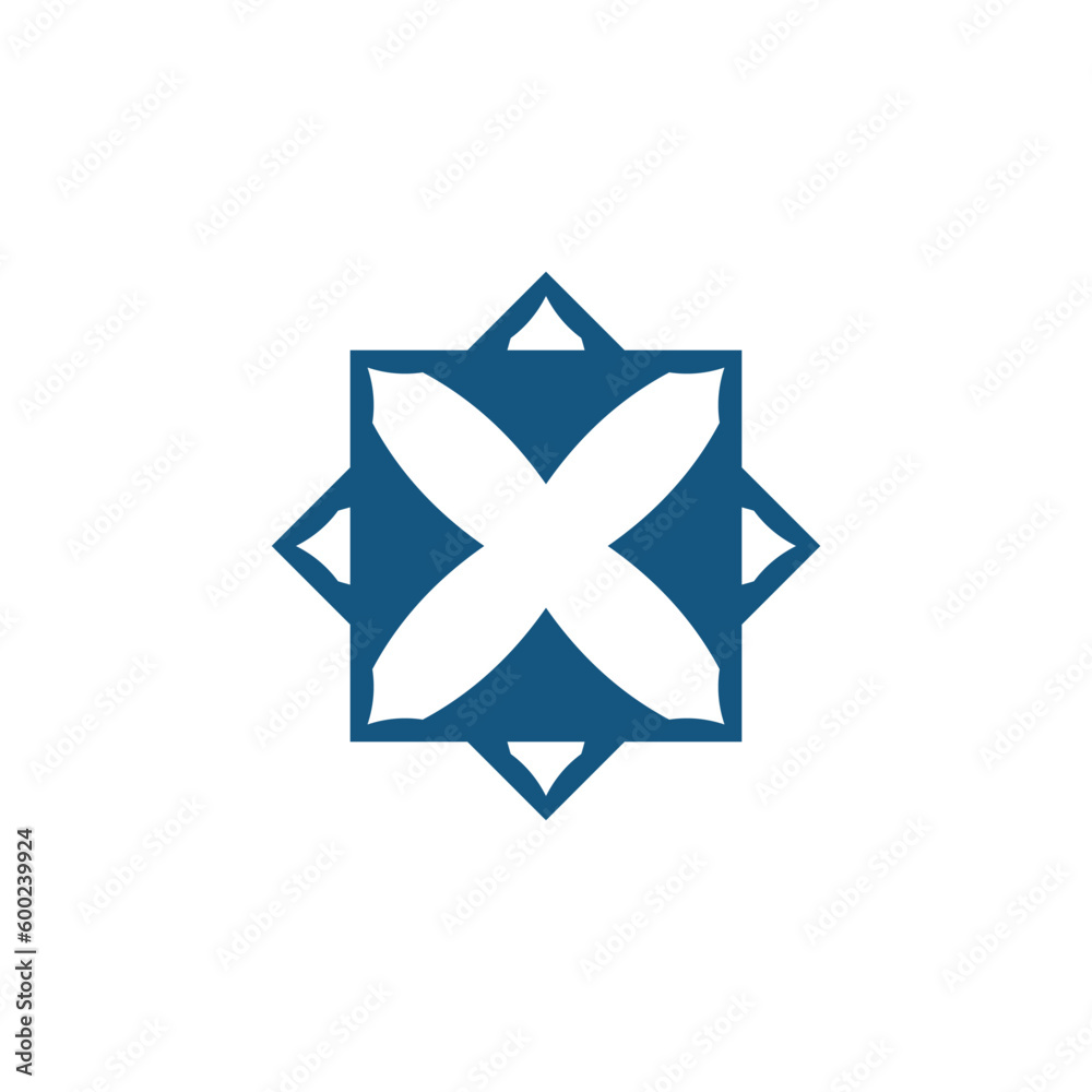 Vector icon simple logo with pointed corners Vector icon simple logo with pointed corners