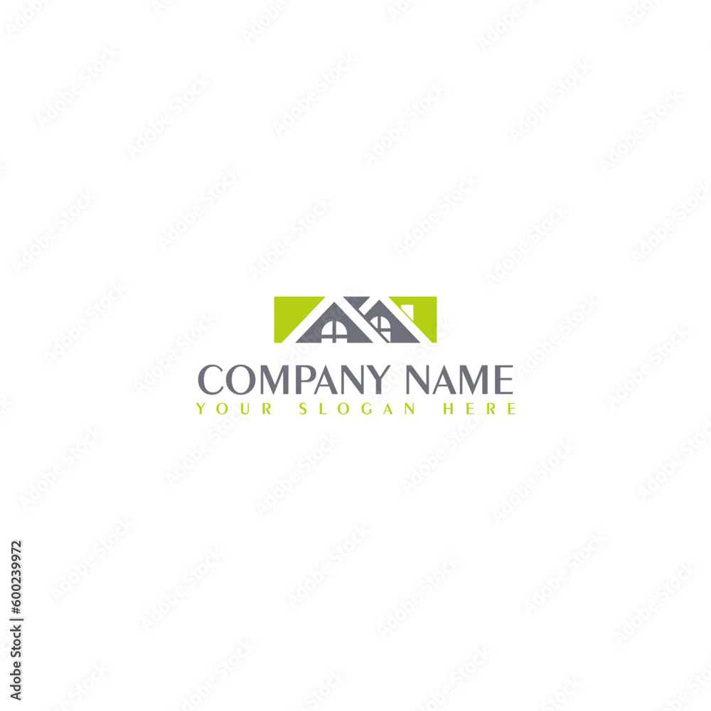 Real estate logo design for business company isolated on white background Real estate logo design for business company isolated on white background