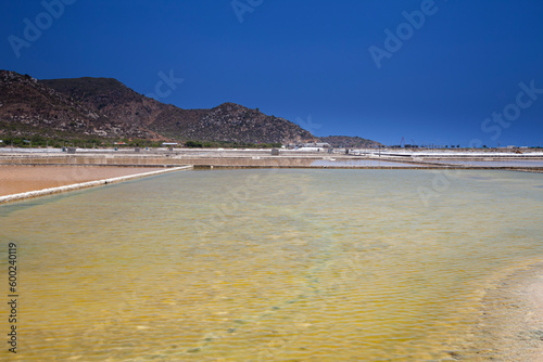 Salt fields for salt production Province of  Ninh Thuan   Vietnam  Asia