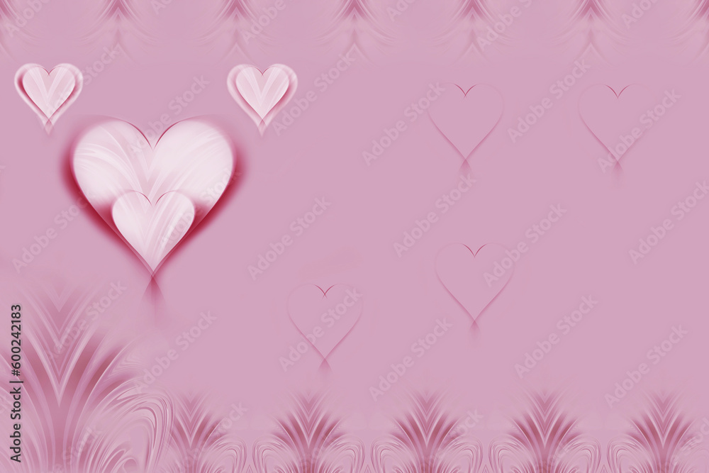 Card Happy Mother's Day and Valentine's Day Vector Decorative Frame Graphic Art