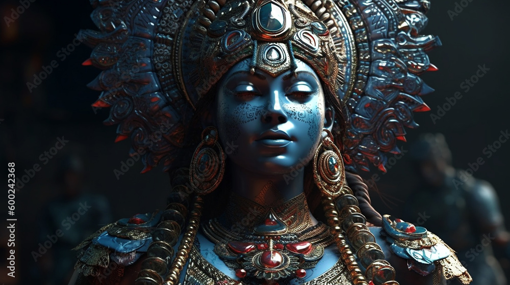 goddess Kali Generative AI - obrazy, fototapety, plakaty 