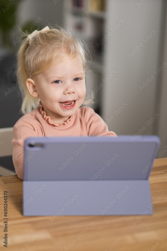 Funny baby with cochlear implant. Hear aid and medicine innovating technology and diversity concept Funny baby with cochlear implant. Hear aid and medicine innovating technology and diversity concept