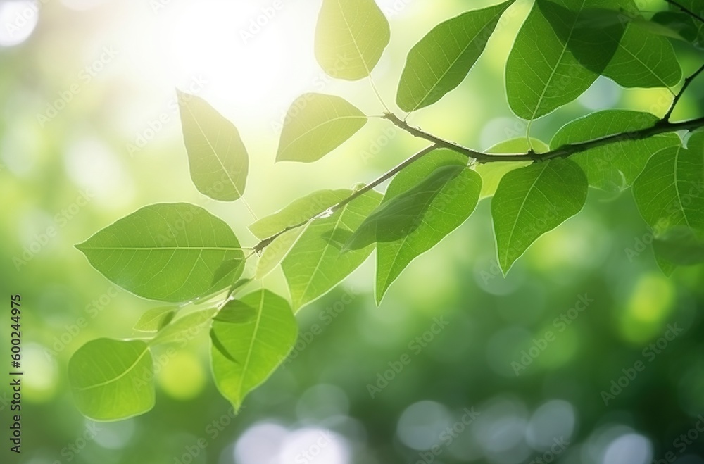 Green leaves background, generative ai Green leaves background, generative ai