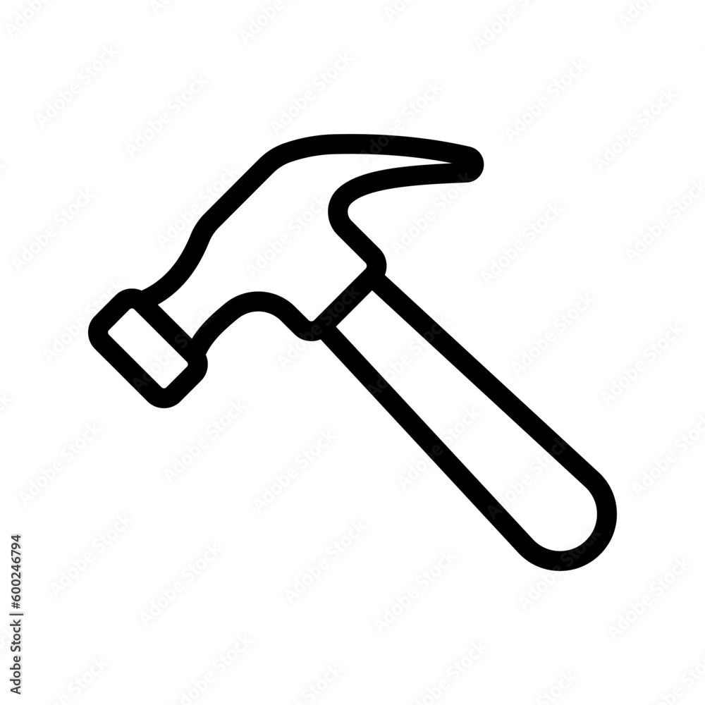Hammer icon. sign for mobile concept and web design. vector illustration Hammer icon. sign for mobile concept and web design. vector illustration