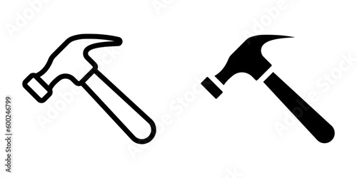 Hammer icon. sign for mobile concept and web design. vector illustration