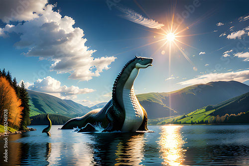 Loch Ness monster illustration