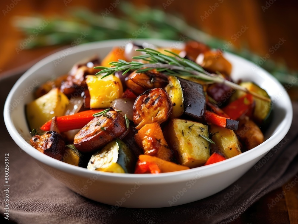 roasted vegetable medley, generative ai roasted vegetable medley, generative ai